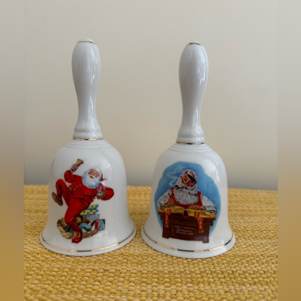 Two (2) Vintage Norman Rockwell Museum Christmas Bells